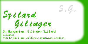 szilard gilinger business card